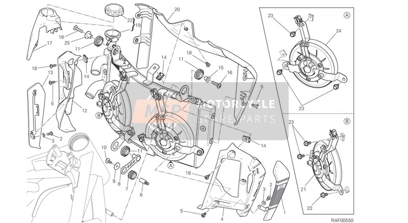 48016201C, Deckel Links, Ducati, 0