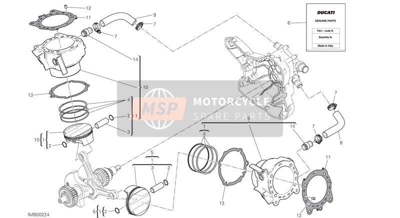 Ducati Monster 1200 R USA 2019 Zylinder - Kolben für ein 2019 Ducati Monster 1200 R USA