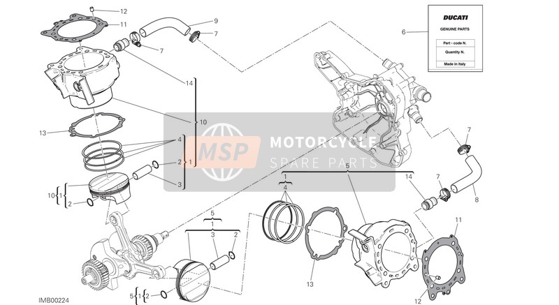 Ducati Monster 1200 R USA 2019 Cilindri - Pistoni per un 2019 Ducati Monster 1200 R USA