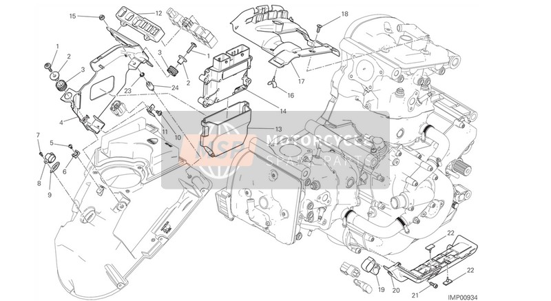 Ducati Monster 1200 R USA 2019 Engine Control Unit for a 2019 Ducati Monster 1200 R USA