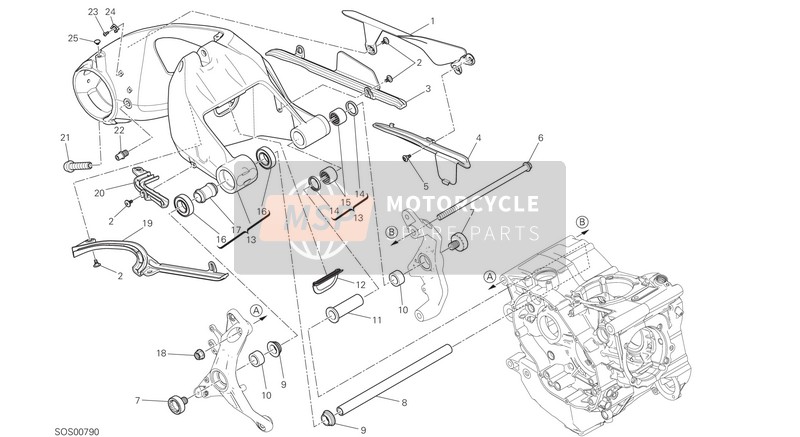 Ducati Monster 1200 R USA 2019 Achterbrug voor een 2019 Ducati Monster 1200 R USA