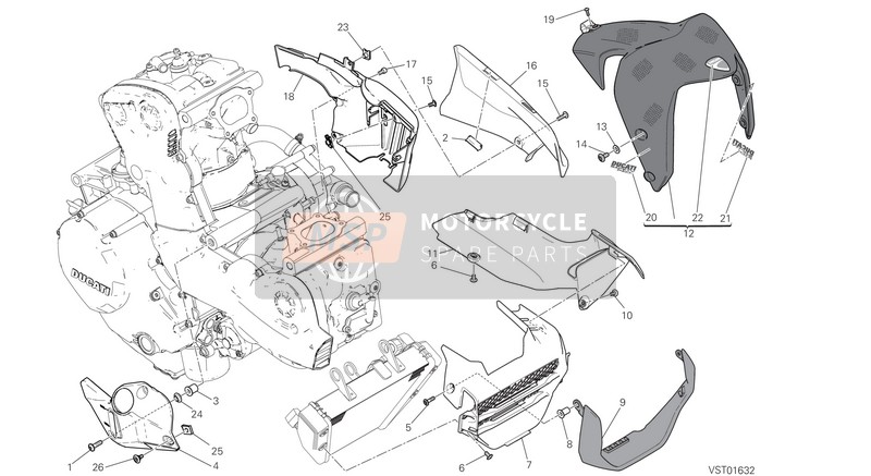 Ducati MONSTER 1200 S 2021 Halve kuip voor een 2021 Ducati MONSTER 1200 S