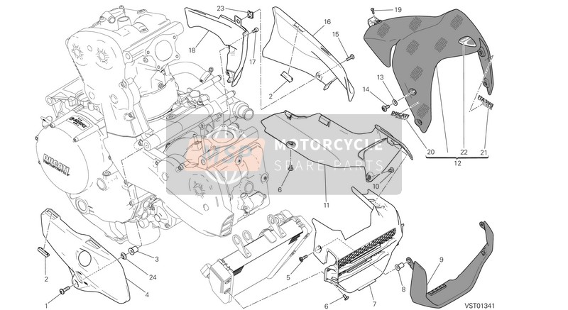 Ducati MONSTER 1200 S EU 2014 Demi carénage pour un 2014 Ducati MONSTER 1200 S EU