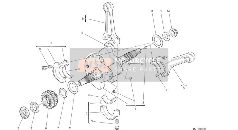 Ducati MONSTER 1200 S EU 2015 Connecting Rods for a 2015 Ducati MONSTER 1200 S EU