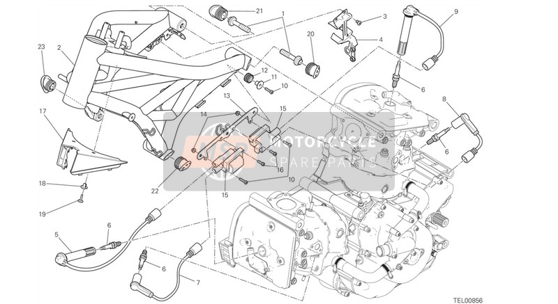 Ducati MONSTER 1200 S EU 2015 Frame voor een 2015 Ducati MONSTER 1200 S EU