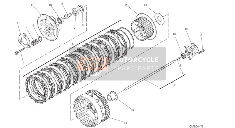 Ducati MONSTER 1200 S EU 2017 Embrague para un 2017 Ducati MONSTER 1200 S EU