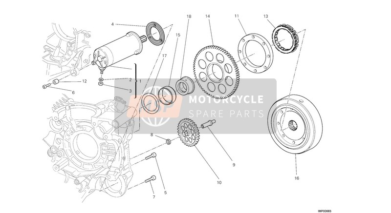 Ducati MONSTER 1200 S USA 2014 Elektrostarter und Zündung für ein 2014 Ducati MONSTER 1200 S USA