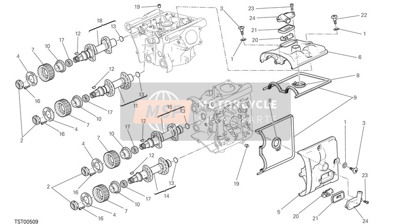 Ducati MONSTER 1200 S USA 2015 Árbol de levas para un 2015 Ducati MONSTER 1200 S USA