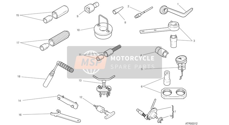 Ducati MONSTER 1200 S USA 2015 Werkstatt-Servicewerkzeuge, Motor für ein 2015 Ducati MONSTER 1200 S USA