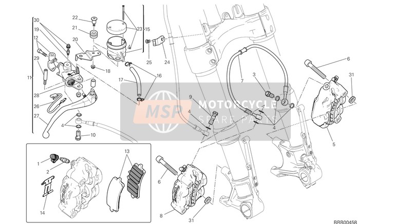 Ducati MONSTER 1200 S USA 2017 Front Brake System for a 2017 Ducati MONSTER 1200 S USA