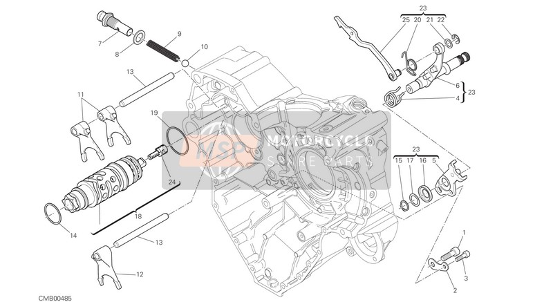 Ducati MONSTER 1200 S USA 2020 Schaltwalze - Fork für ein 2020 Ducati MONSTER 1200 S USA