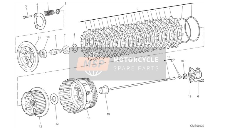 Ducati Monster 1200S USA 2016 Koppeling voor een 2016 Ducati Monster 1200S USA