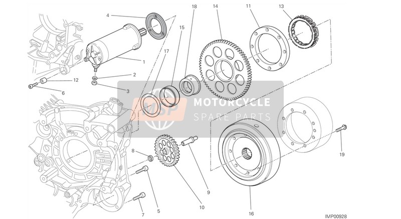 Ducati Monster 1200S USA 2016 Elektrostarter und Zündung für ein 2016 Ducati Monster 1200S USA