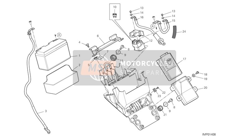 51411081C, Solenoid Starter - Starter Motor Cable, Ducati, 0