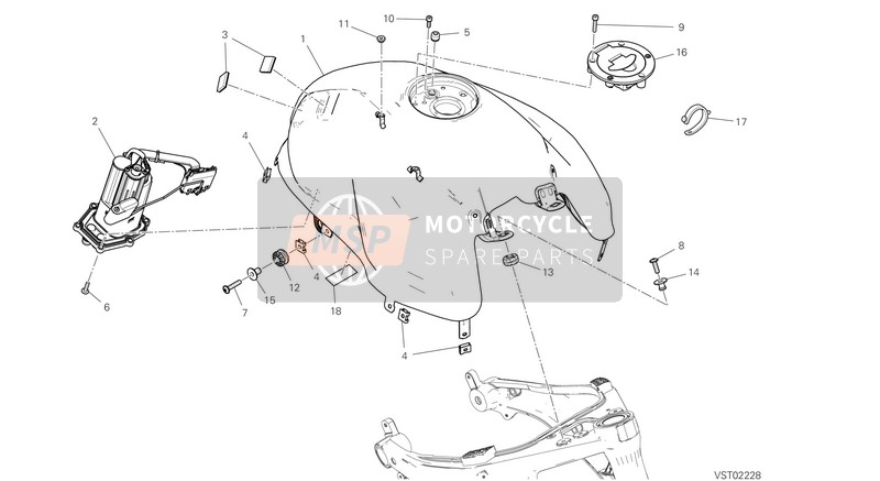 Ducati MONSTER 2021 Réservoir d'essence pour un 2021 Ducati MONSTER