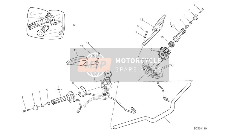 71316171A, Entretoise, Ducati, 1