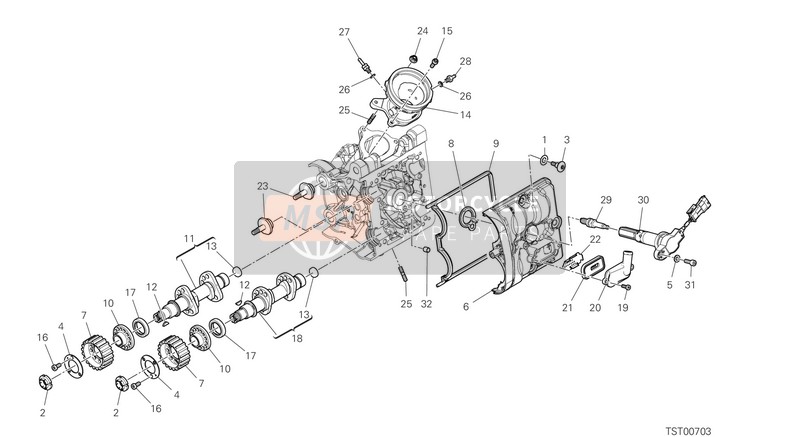 Ducati MONSTER 2021 Testa orizzontale – Sistema di cronometraggio per un 2021 Ducati MONSTER