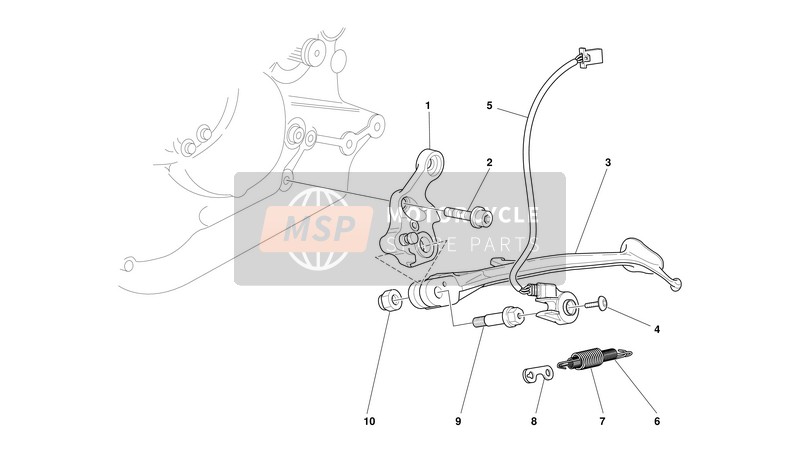 Ducati MONSTER 400 Eu 2001 Stand per un 2001 Ducati MONSTER 400 Eu