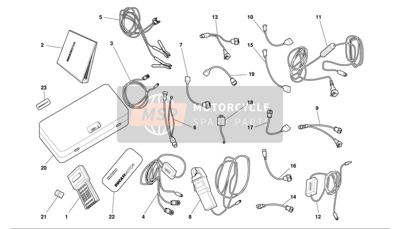 Ducati MONSTER 400 Eu 2002 Tapis de testeur de diagnosticHESIS pour un 2002 Ducati MONSTER 400 Eu