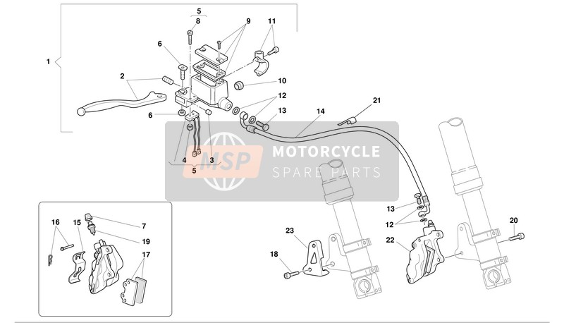 Ducati MONSTER 400 Eu 2002 Bremse vorne für ein 2002 Ducati MONSTER 400 Eu