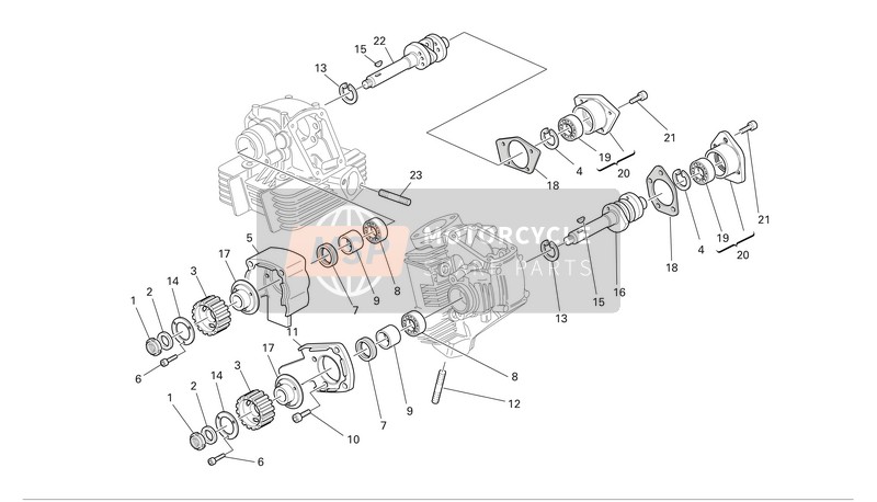 14811461A, Arbre Distribution Culasse Vertical, Ducati, 0