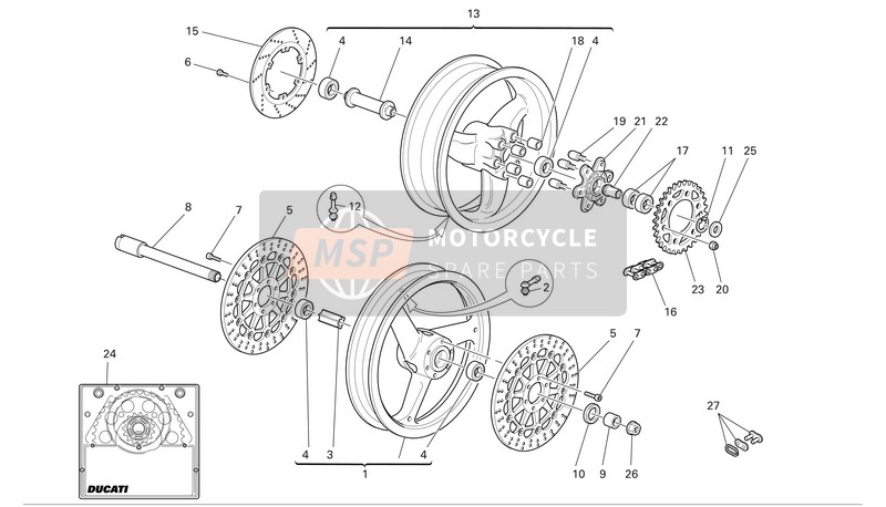 67640324A, Chain Did 520V0 106 Maglie Closed, Ducati, 0