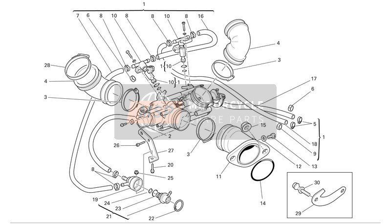 14020441A, Raccord D'Admission, Ducati, 0
