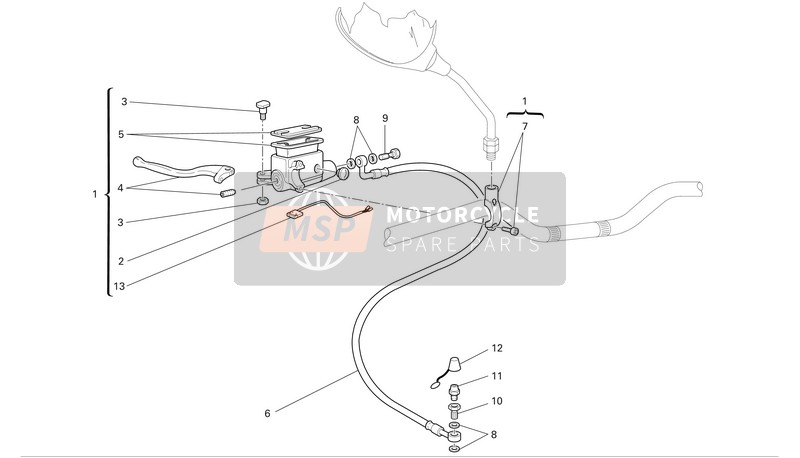 77910821AC, Vis Fixation Tuyau Huile, Ducati, 3