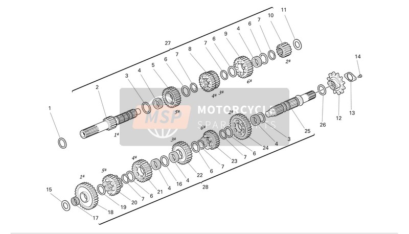 Ducati MONSTER 620 DARK Eu 2006 Caja de cambios para un 2006 Ducati MONSTER 620 DARK Eu