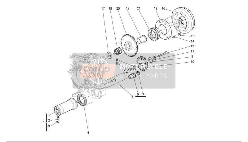 Ducati MONSTER 620 DARK Eu 2006 Avviamento elettrico e accensione per un 2006 Ducati MONSTER 620 DARK Eu