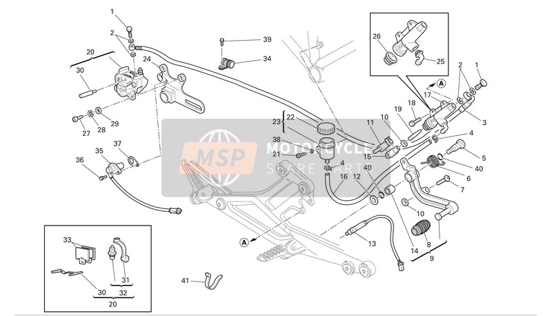 61140251A, Etrier Frein Arriere, Ducati, 1