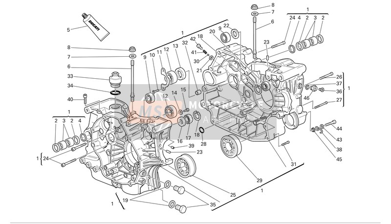 Ducati MONSTER 620 DARK Usa 2006 Kurbelgehäusehälften für ein 2006 Ducati MONSTER 620 DARK Usa