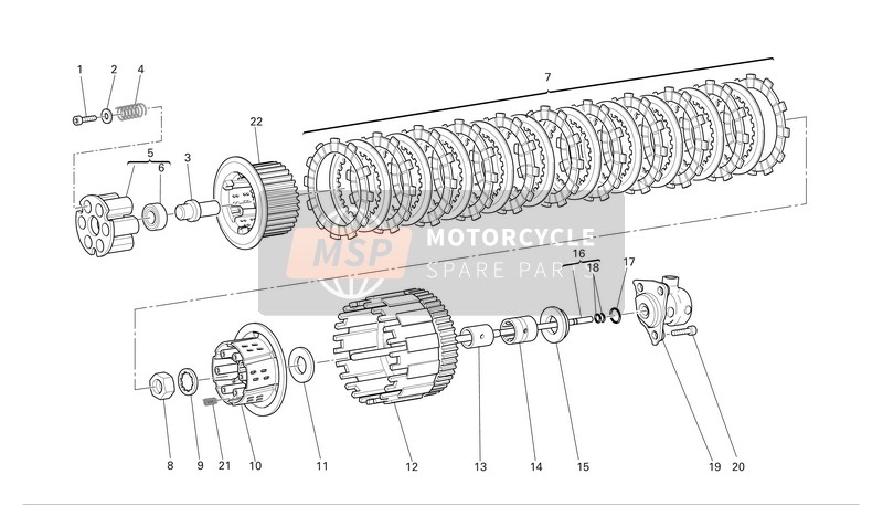 Ducati MONSTER 620 Eu 2005 Embrayage pour un 2005 Ducati MONSTER 620 Eu