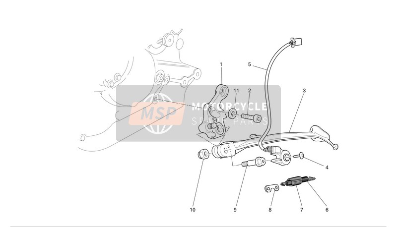 Ducati MONSTER 620 Eu 2006 Stand per un 2006 Ducati MONSTER 620 Eu