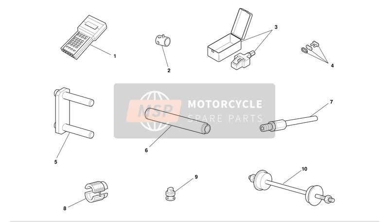 Ducati MONSTER 620 I.E. Eu 2003 Outils spéciaux d'atelier 1 pour un 2003 Ducati MONSTER 620 I.E. Eu