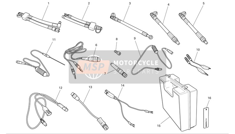 Ducati MONSTER 620 I.E. Eu 2004 Strumenti di servizio dell'officina 2 per un 2004 Ducati MONSTER 620 I.E. Eu