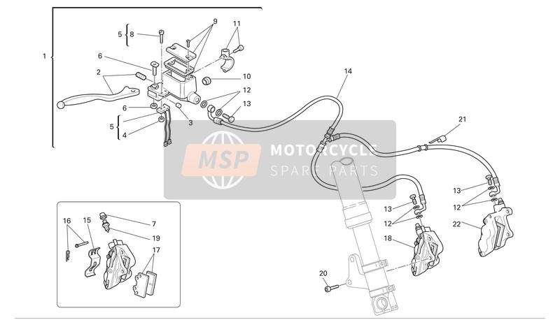 Ducati MONSTER 620 I.E. Usa 2004 Frein avant pour un 2004 Ducati MONSTER 620 I.E. Usa