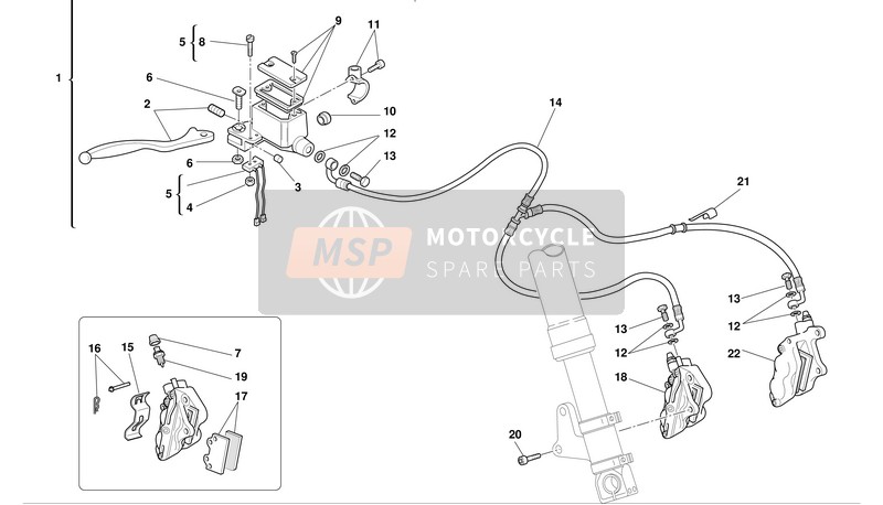 Ducati MONSTER 620 Usa 2002 Freno frontal para un 2002 Ducati MONSTER 620 Usa