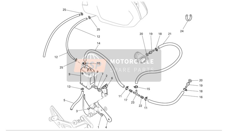 Ducati MONSTER 620 Usa 2006 Cartouche d'émissions par évaporation pour un 2006 Ducati MONSTER 620 Usa