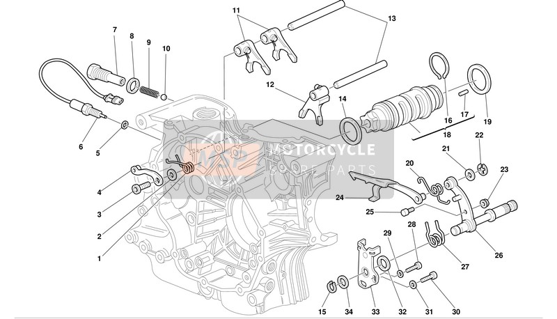 Ducati MONSTER 620S I.E. Eu 2003 Cambio de marcha para un 2003 Ducati MONSTER 620S I.E. Eu