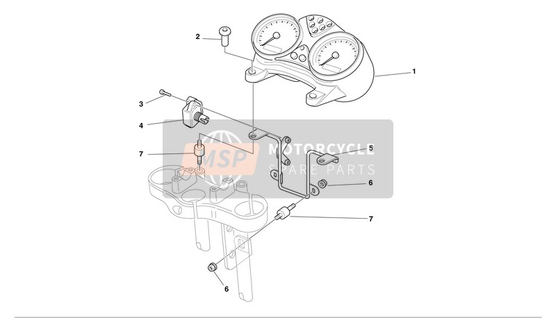 Ducati MONSTER 620S Usa 2002 Instrument Panel for a 2002 Ducati MONSTER 620S Usa