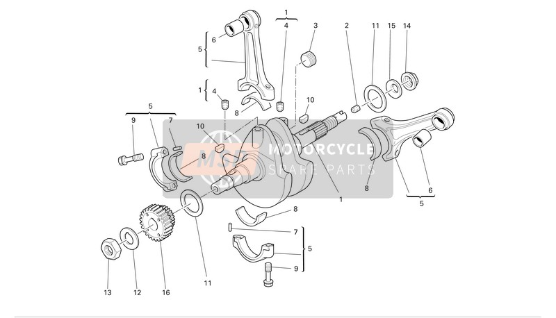 Ducati MONSTER 695 Eu 2007 Connecting Rods for a 2007 Ducati MONSTER 695 Eu