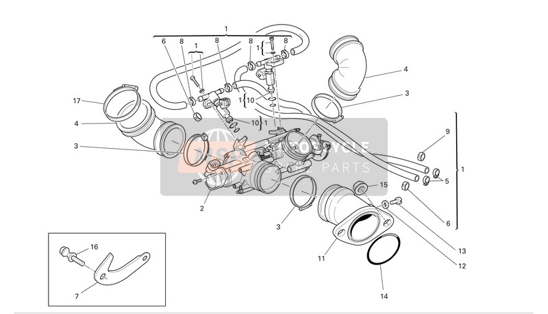 82714011A, Piastrino Depotenziato 25 Kw, Ducati, 1