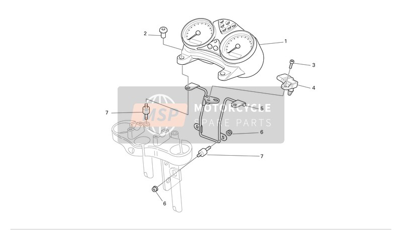 47011851A, Soporte Tablero Instrumentos, Ducati, 0