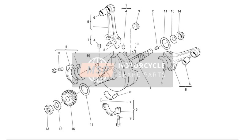 Ducati MONSTER 695 Usa 2007 Connecting Rods for a 2007 Ducati MONSTER 695 Usa