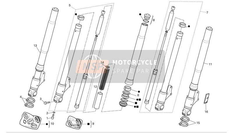 Ducati MONSTER 695 Usa 2007 Front Forks for a 2007 Ducati MONSTER 695 Usa