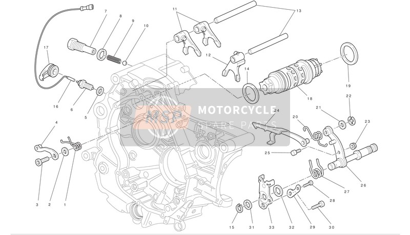 Ducati MONSTER 696 ABS EU 2012 Controllo del cambio di marcia per un 2012 Ducati MONSTER 696 ABS EU