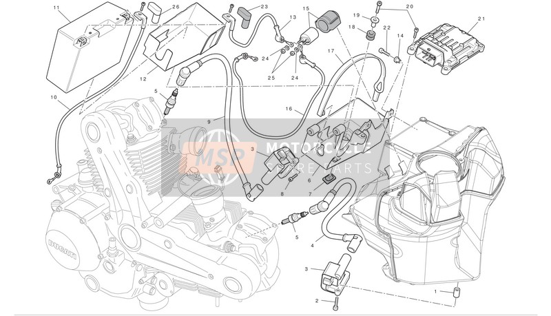 Ducati MONSTER 696 ABS EU 2012 Batteriesupport für ein 2012 Ducati MONSTER 696 ABS EU