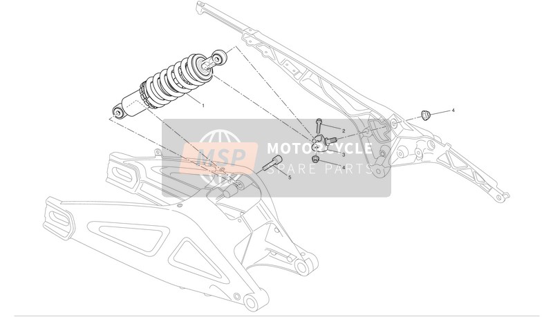 Ducati MONSTER 696 ABS EU 2012 Rear Suspension for a 2012 Ducati MONSTER 696 ABS EU