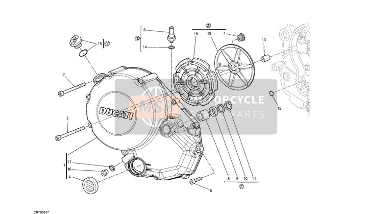 Ducati MONSTER 696 ABS EU 2013 Koppelingsdeksel voor een 2013 Ducati MONSTER 696 ABS EU